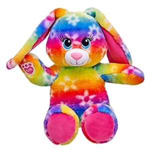 NWOT BAB Rainbow Daisy Bunny Rabbit 16" plush